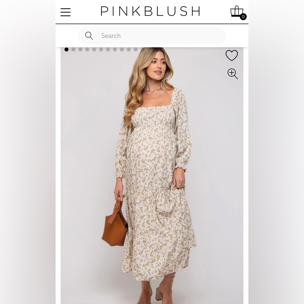 Pink Blush Maternity Floral Maxi Dress